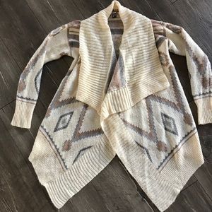 Cream Aztec printed cardigan